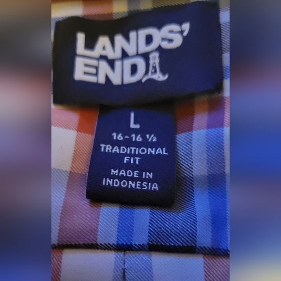 Lands End Plaid Shirt - Picture 6 of 8